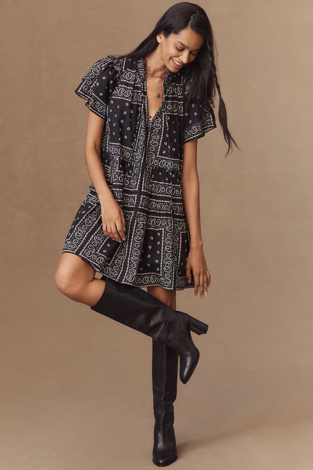 Hunter Bell Merritt Short-Sleeve Mini Swing Dress #3