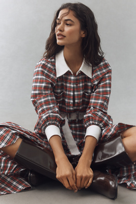 Hunter Randolph Belted Midi Dress In Multi