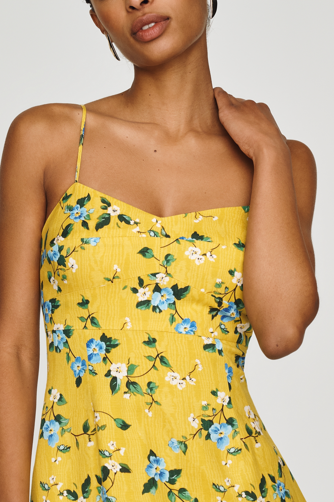 Hunter Bell Amal Linen Midi Dress