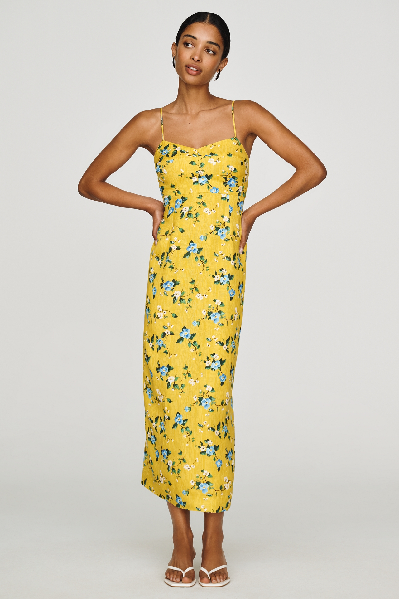 Hunter Bell Amal Linen Midi Dress