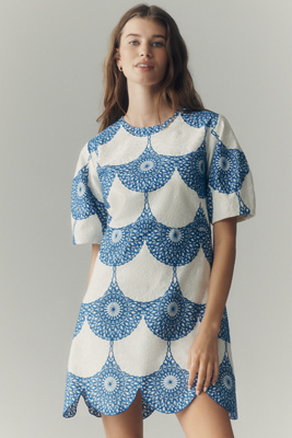 Hunter Harmony Cotton Mini Dress In Blue