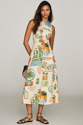 Hunter Faith Midi Dress In Multi