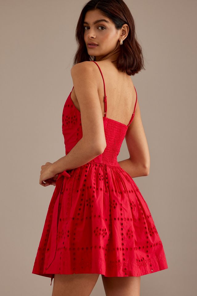 Damson Madder Penelope Broderie Mini Dress Anthropologie UK