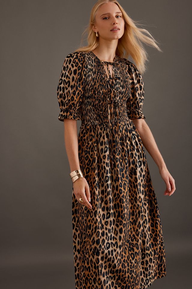 Damson Madder Bluebelle Leopard Midi Dress #3