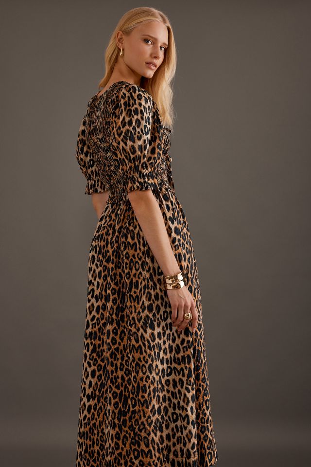 Damson Madder Bluebelle Leopard Midi Dress #1