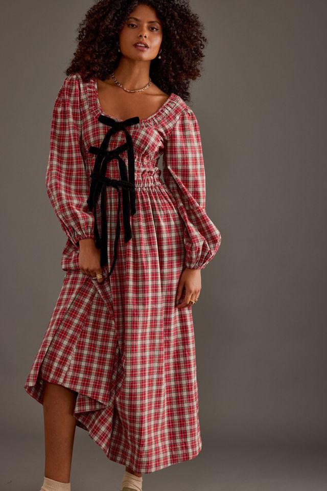 Damson Madder Vestido Midi Dakota con Lazo #2