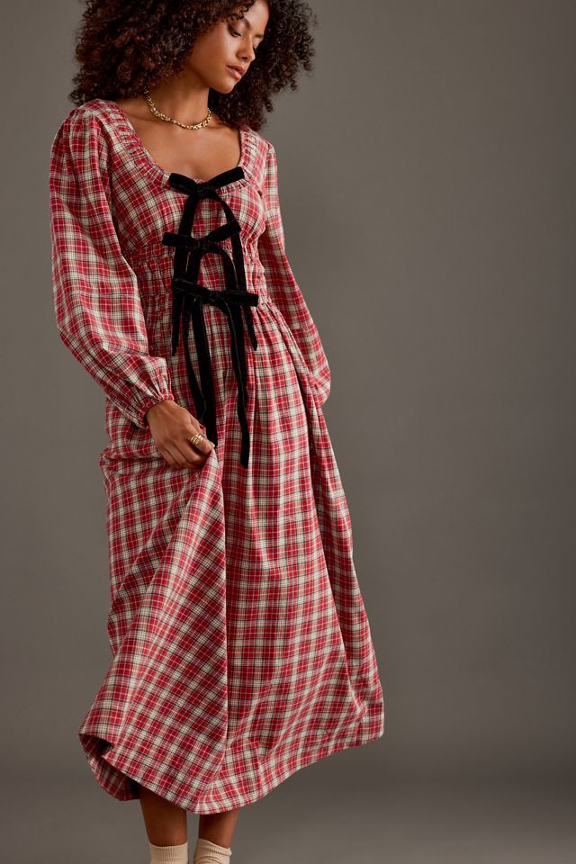 Damson Madder Vestido Midi Dakota con Lazo #5