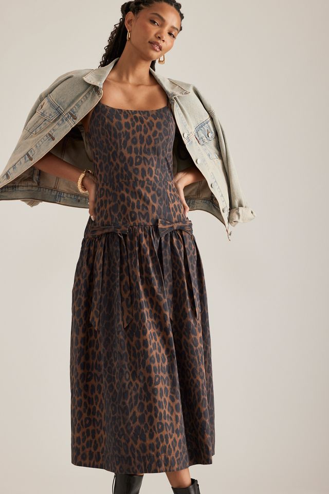 Damson Madder Persephone Leoparden-Midi-Kleid #5