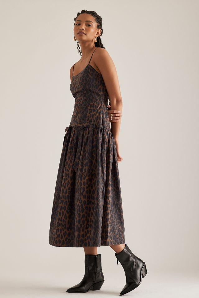 Damson Madder Persephone Leoparden-Midi-Kleid #2