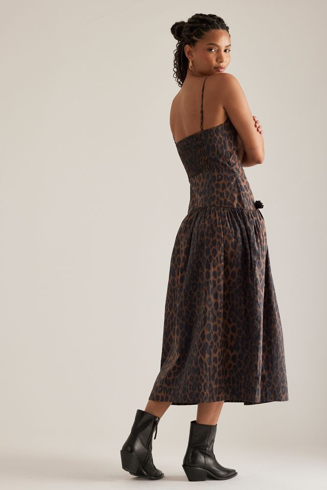 Damson Madder Persephone Leoparden-Midi-Kleid #1