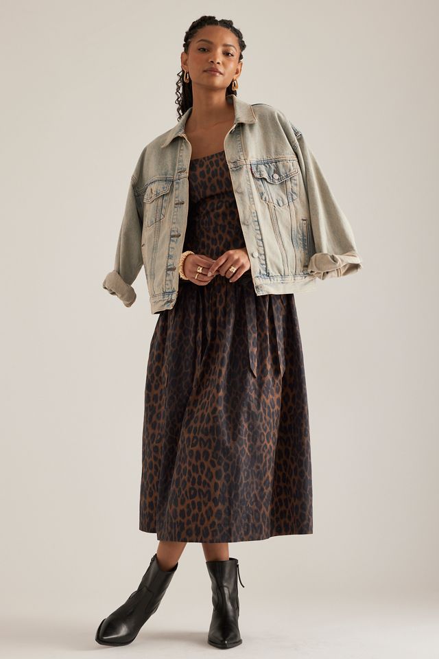 Damson Madder Persephone Leoparden-Midi-Kleid #3