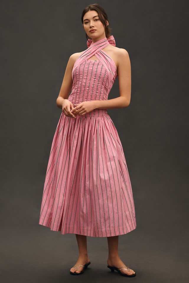 Damson Madder Mia Smocked Midi Dress | Anthropologie