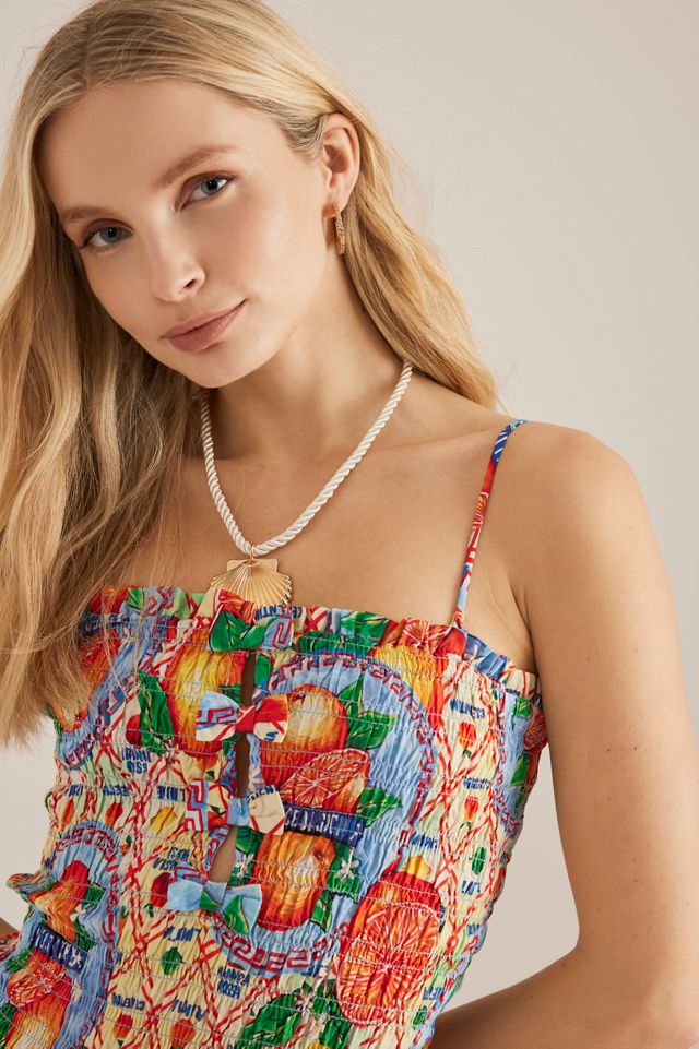 Robe Mini Froncée Fleur Damson Madder #3