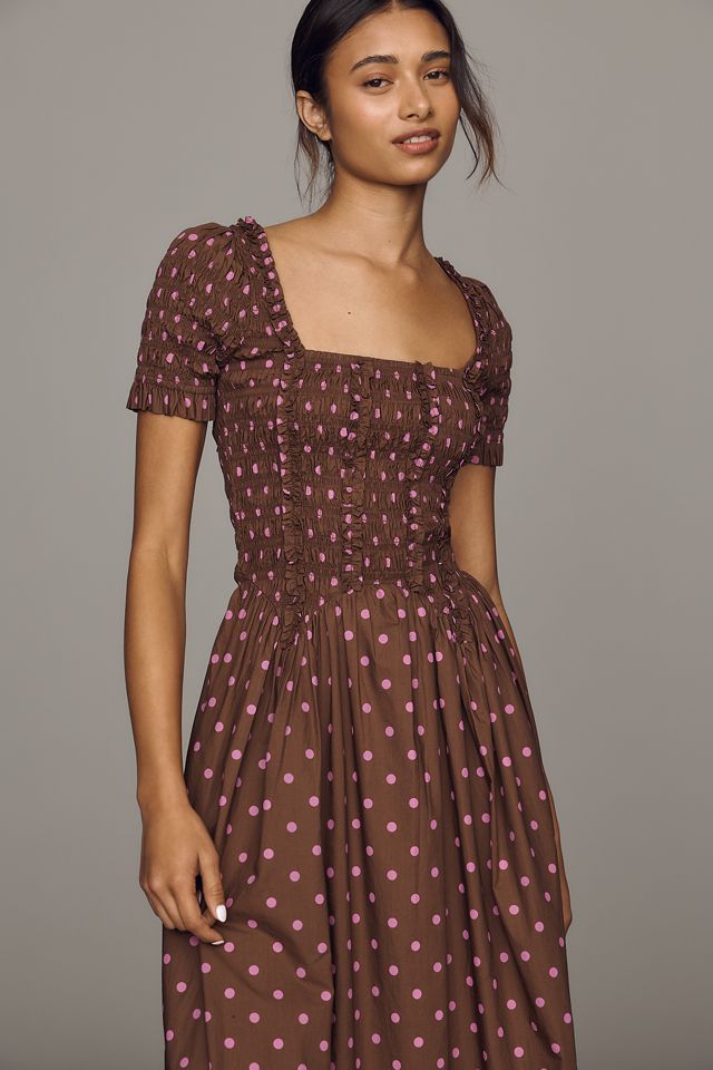 Damson Madder Vestito midi Raphaela con volant #3