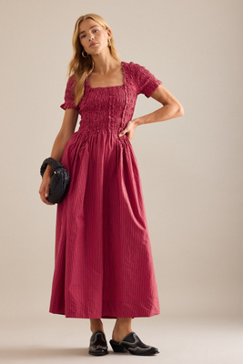 Damson Madder Raphaela Ruffle Midi Dress