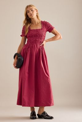 Damson Madder Vestito midi Raphaela con volant