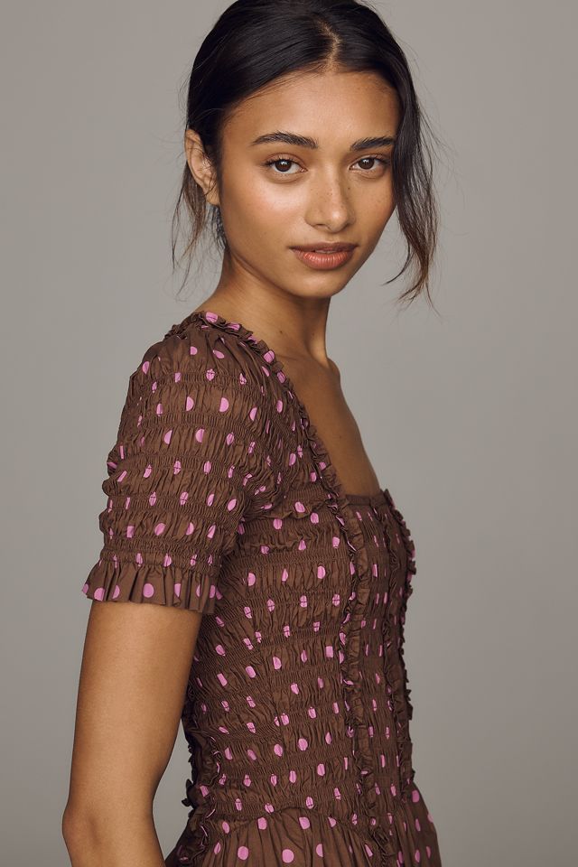 Damson Madder Vestito midi Raphaela con volant #1