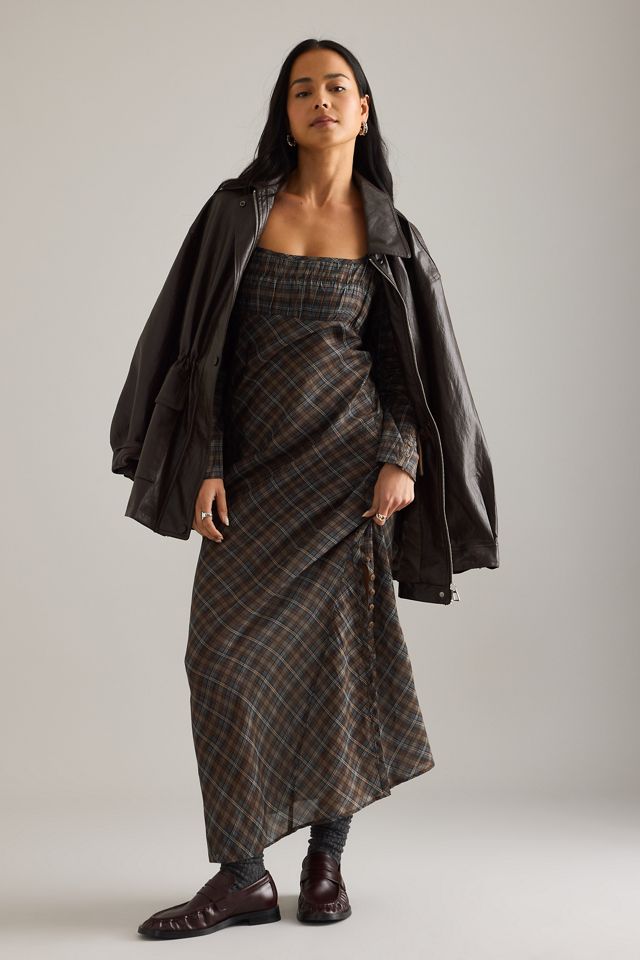 Damson Madder Vestito Midi Marissa in Tessuto a Quadri Trasparente #2