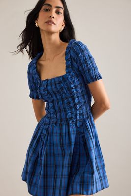 Damson Madder Raphaela Short-Sleeve Mini Dress