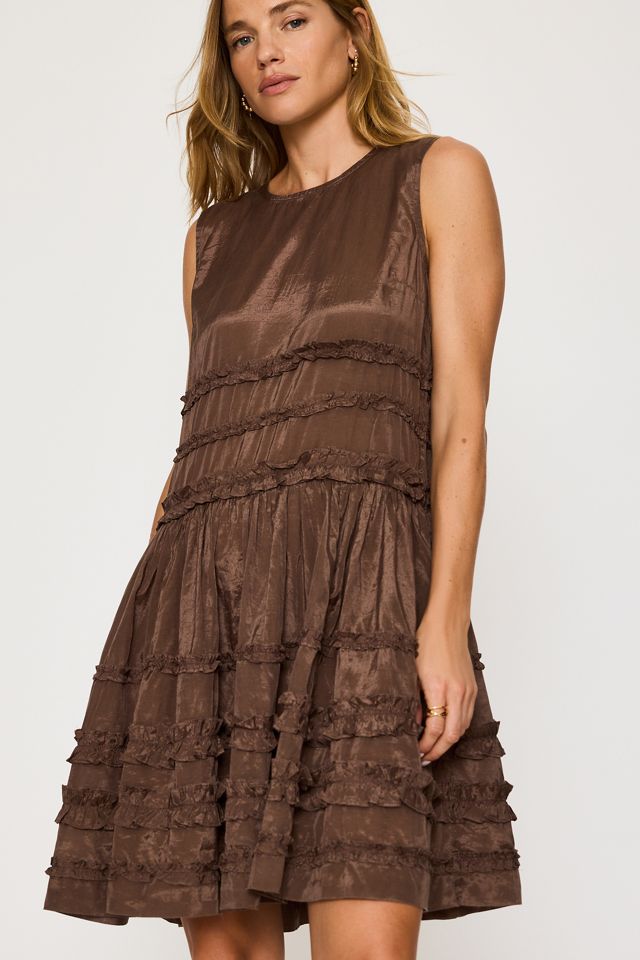Vestido Midi Transparente con Volantes Reed de Damson Madder #2