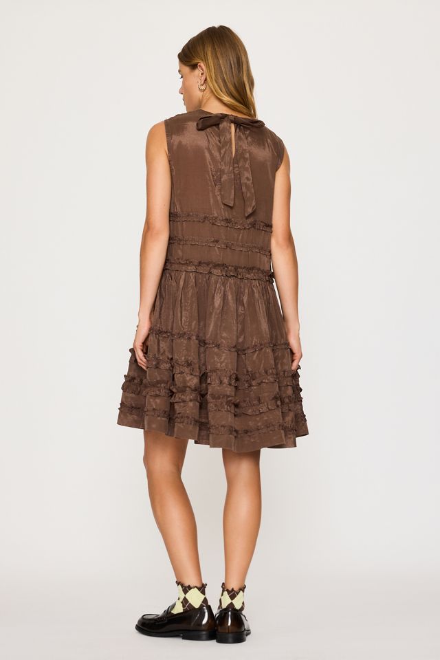 Vestido Midi Transparente con Volantes Reed de Damson Madder #4