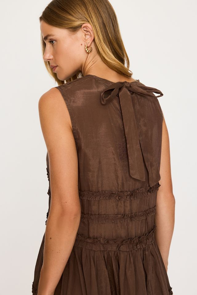 Vestido Midi Transparente con Volantes Reed de Damson Madder #5