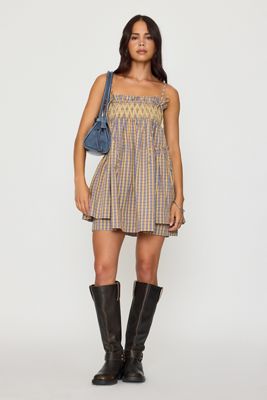 Damson Madder Lilo Mini Smock Dress