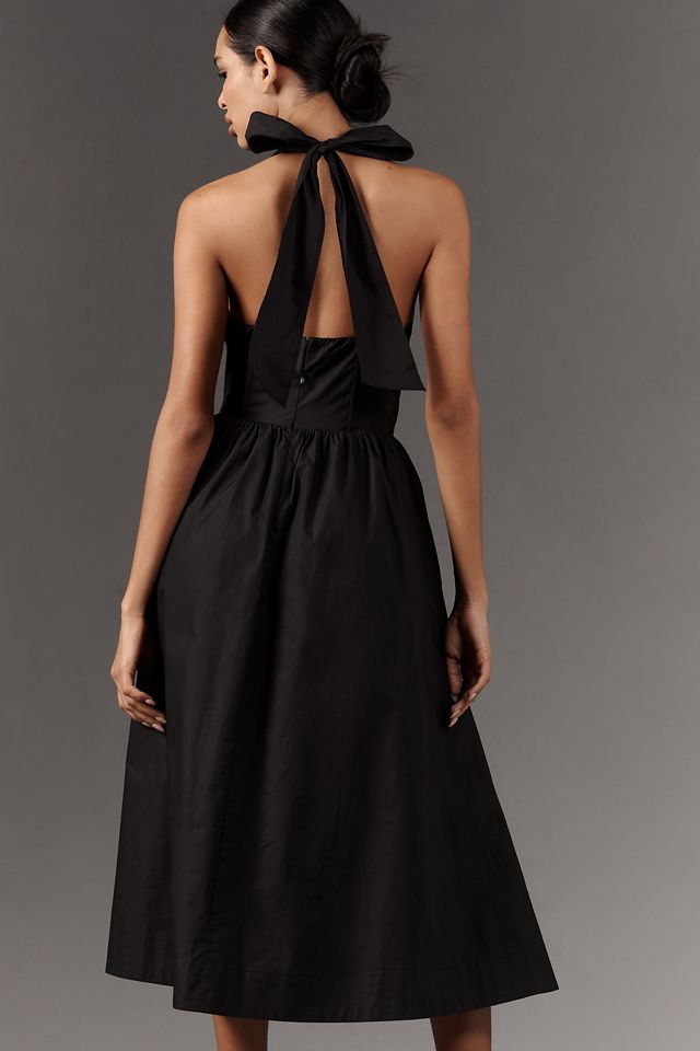 NIA Rio Halter Drop-Waist Midi Dress #1