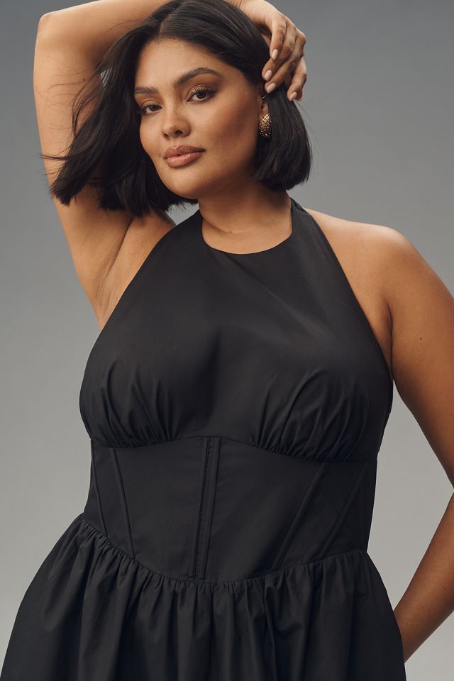 NIA Rio Halter Drop-Waist Midi Dress #5