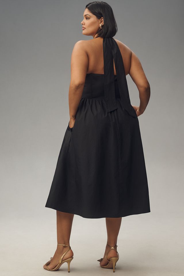 NIA Rio Halter Drop-Waist Midi Dress #6