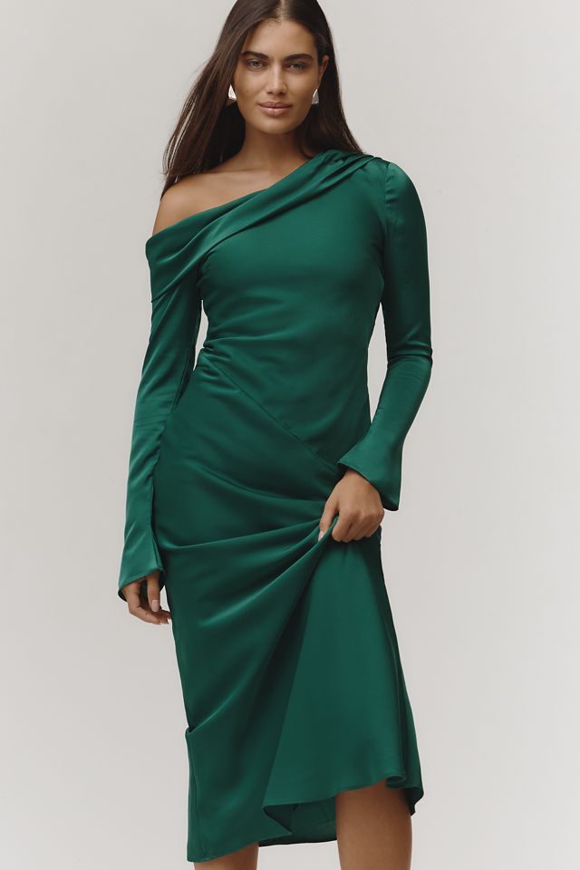 NIA Claire Off-The-Shoulder Slip Midi Dress #5