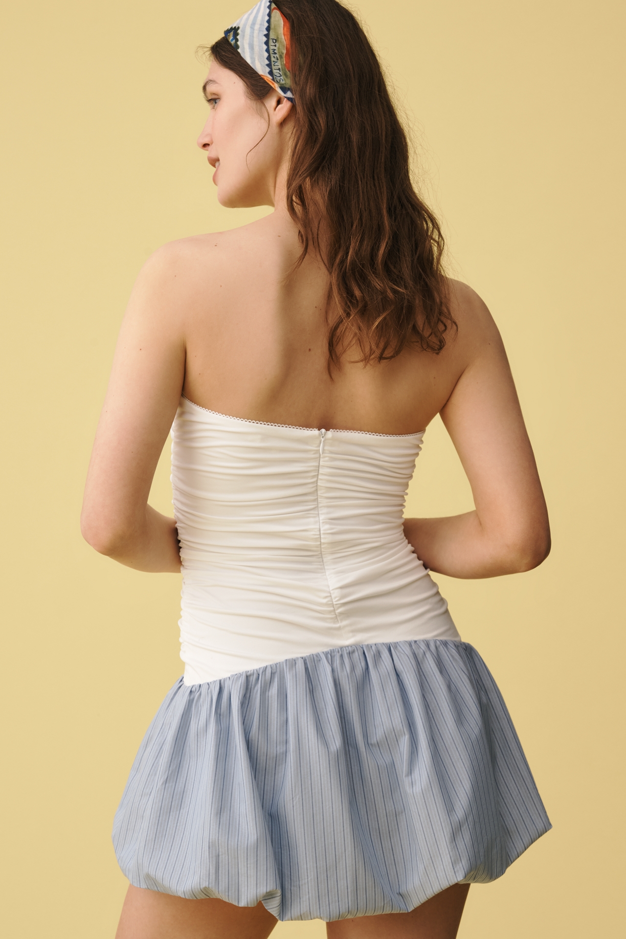 NIA Janay Strapless Bubble Mini Dress