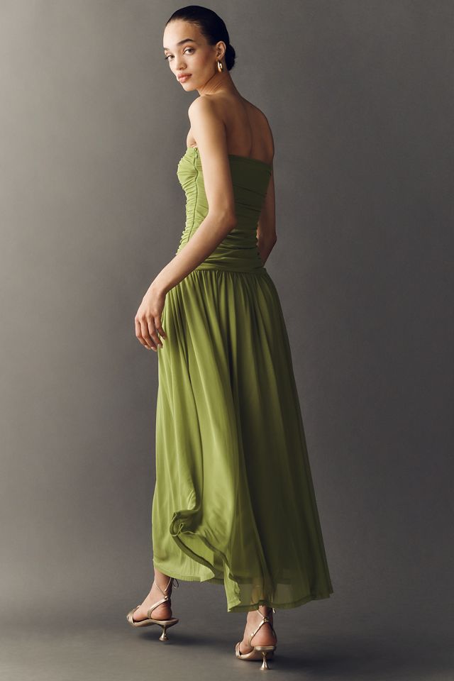 NIA Beverly Strapless Ruched Midi Dress #2