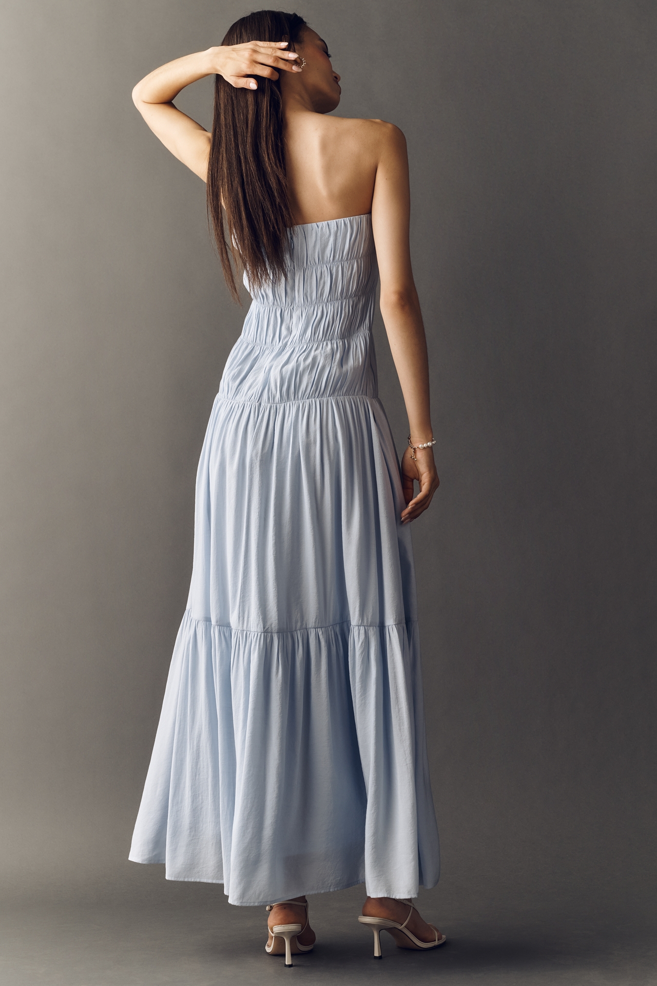 NIA Rocio Strapless Dop-Waist Maxi Dress