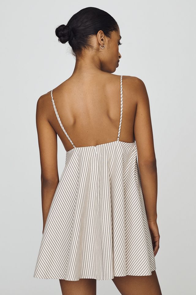 NIA Alessia V-Neck Cotton Blend Mini Dress #4
