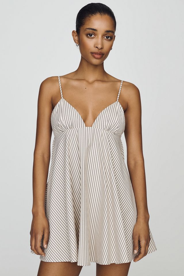 NIA Alessia V-Neck Cotton Blend Mini Dress #2