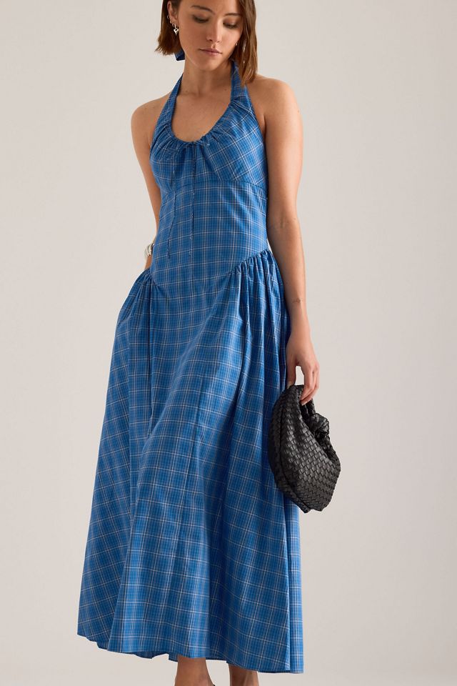 Faithfull The Brand Del Ros Kariertes Neckholder-Midikleid #3