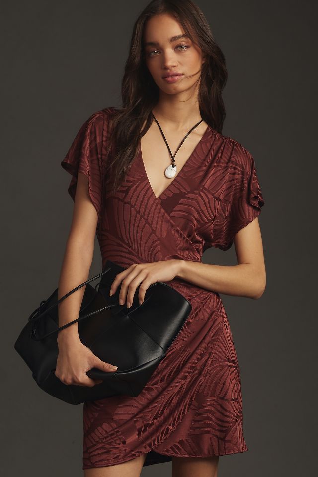 Anthropologie burgundy clearance dress