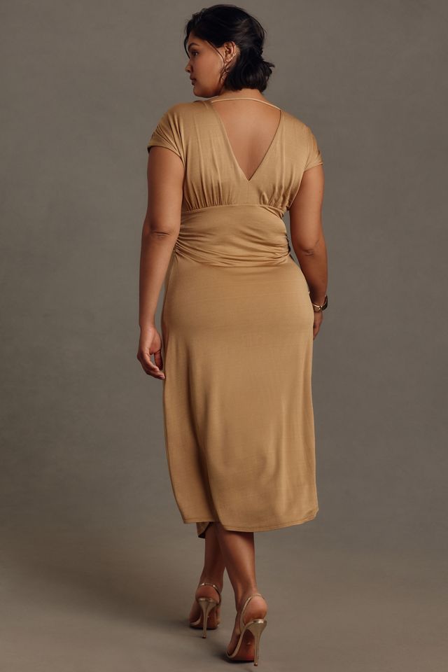 By Anthropologie V-Neck Ring Midi Dress #5