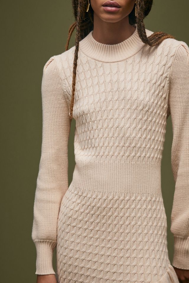 Ruffled Sweater Mini Dress #1