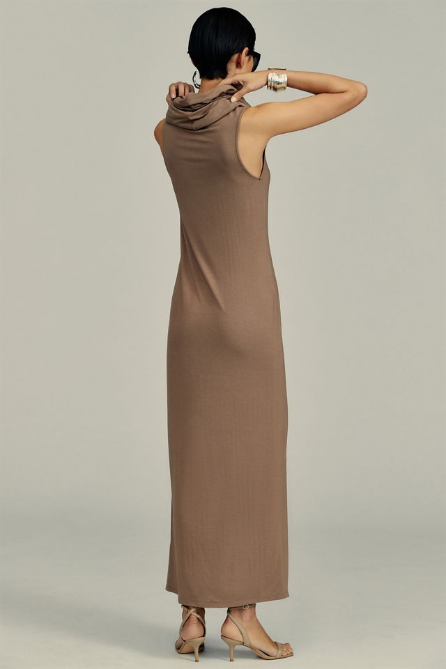 Flat White Sleeveless Slim Maxi Dress #4