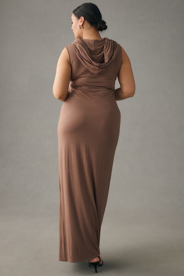 Flat White Sleeveless Slim Maxi Dress #8