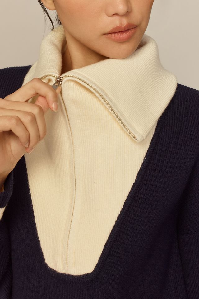 Flat White Varsity Sweater Twofer Mini Dress #3