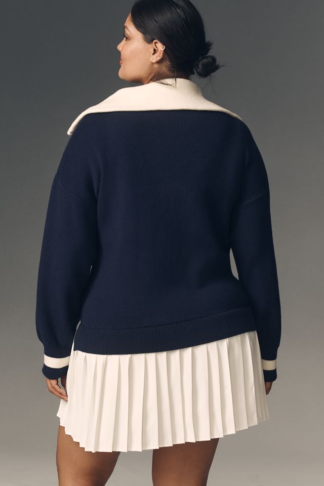 Flat White Varsity Sweater Twofer Mini Dress #5