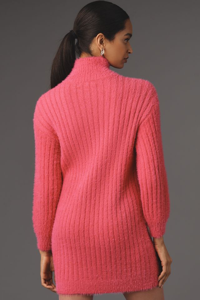 Vestido Jersey Cuello Alto Blanco Plano #1