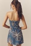 Flat White Strapless Mini Dress