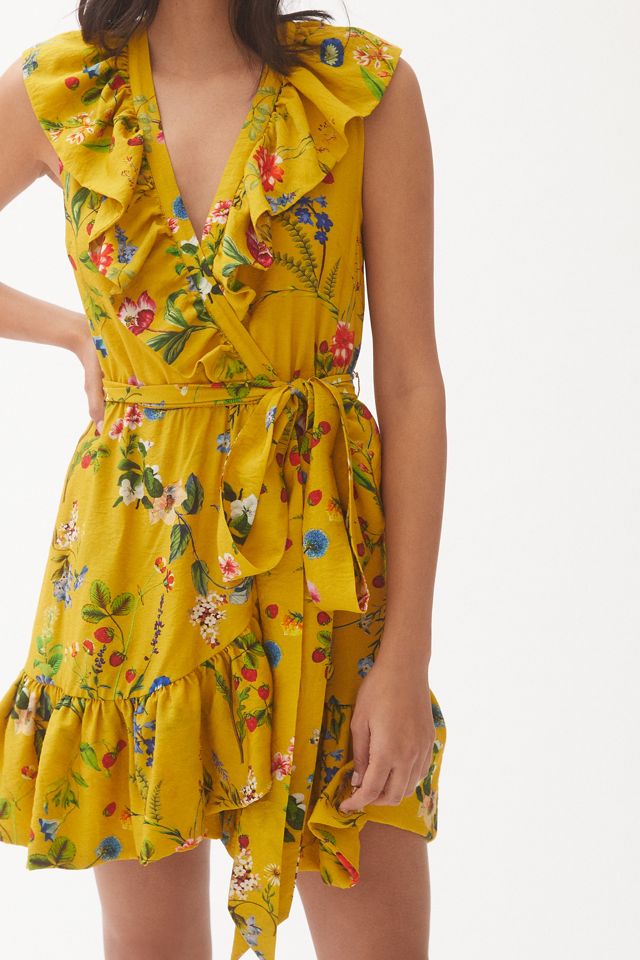 Maeve Floral-Wrap Mini Dress #3