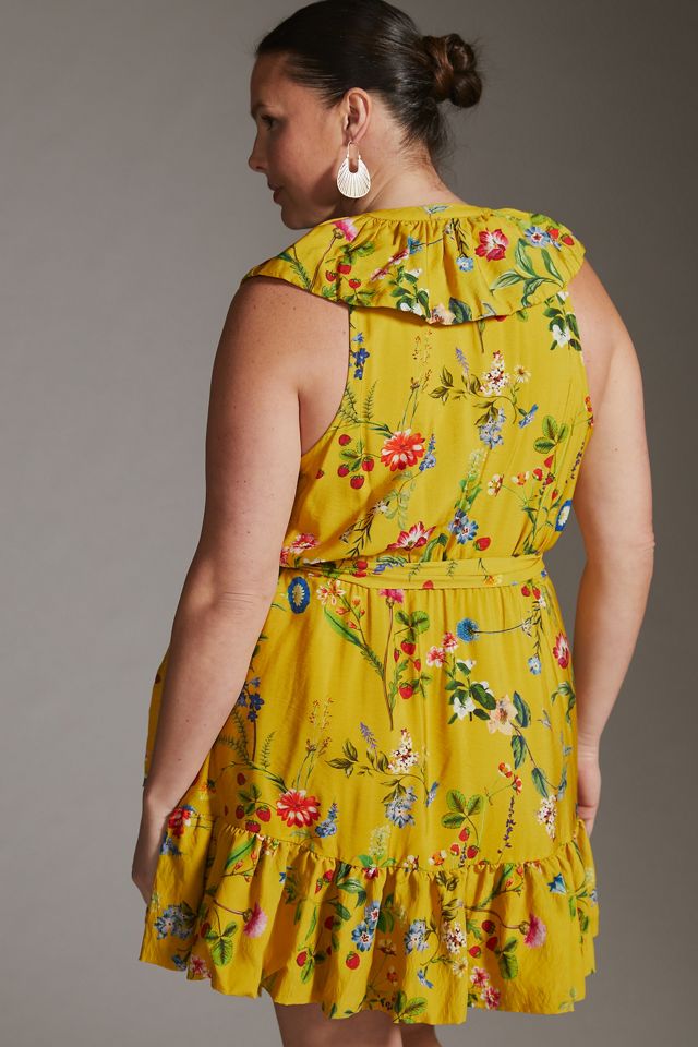 Maeve Floral-Wrap Mini Dress #6