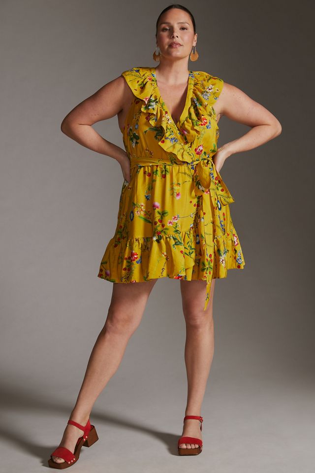 Maeve Floral-Wrap Mini Dress #4
