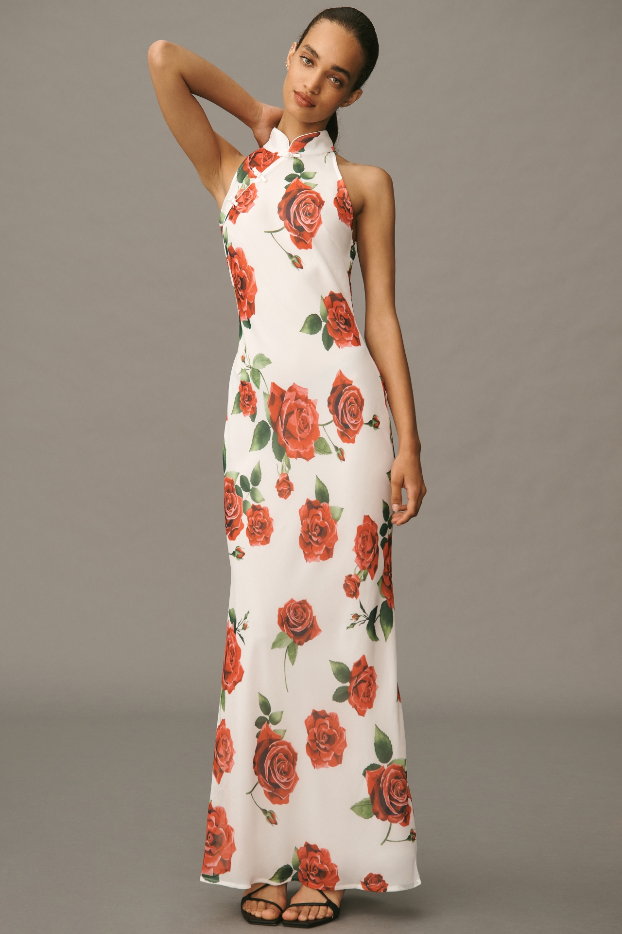 SAU LEE Gladys Halter Printed Maxi Dress